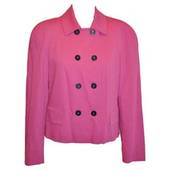 Vintage Laurel Deep Fuchsia Double-Breasted Jacket