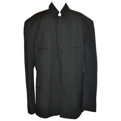Thierry Mugler Men's Black Snap-Front Evening Jacket 10