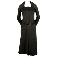 1970's SONIA RYKIEL black fitted trench 3