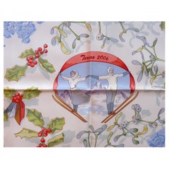 Hermes Silk Scarf Neige d'Antan Rare Special Edition Torino 2006