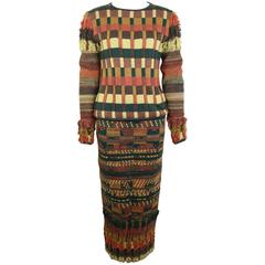 Christian Lacroix Colour Blocked Knitted Sweater and Skirt Ensemble 6
