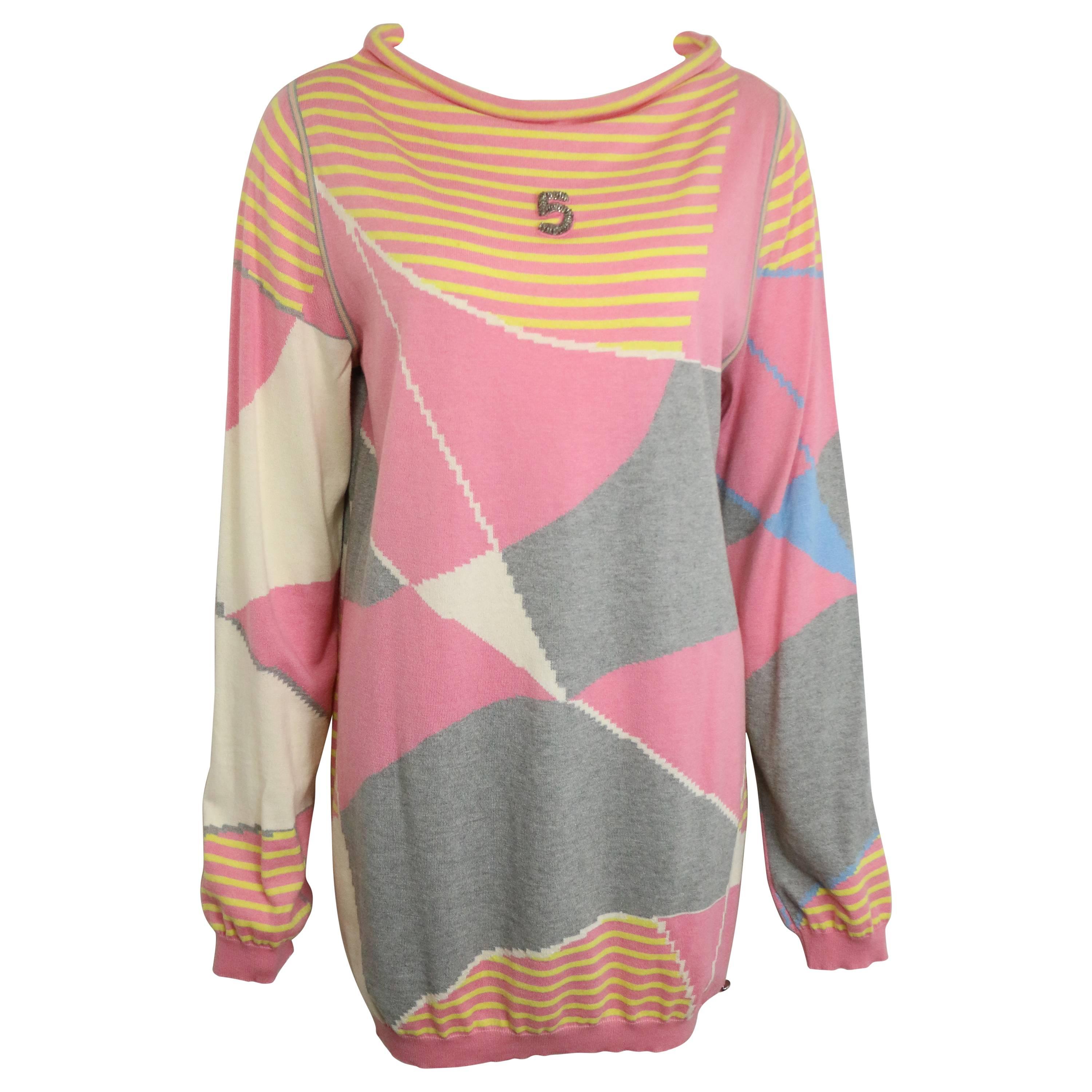 Chanel Cotton Colour Blocking  Sweater/Dress