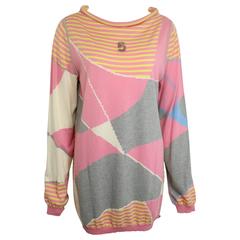Chanel Colour Blocked Cashmere Pullover Sweater 