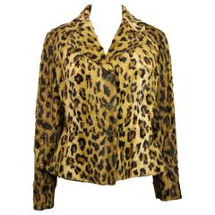 Blumarine by Anna Molinari Faux Fur Leopard Jacket 8