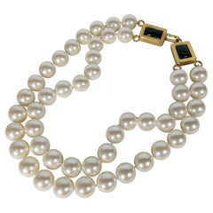 Retro Massive Chanel Double Strand Maison Gripoix Pearl Necklace