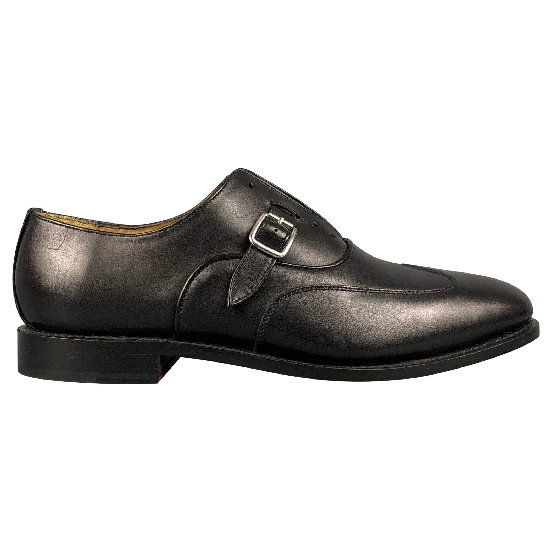 MICHAEL BASTIAN Size 8.5 Black Leather Monk Strap Lace Up Shoes For Sale