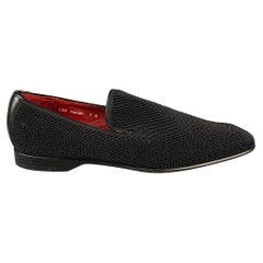 DONALD J PLINER Taille 9 Mocassins en cuir noir avec perles
