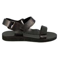 A.P.C. Size 8 Black Leather Sandals