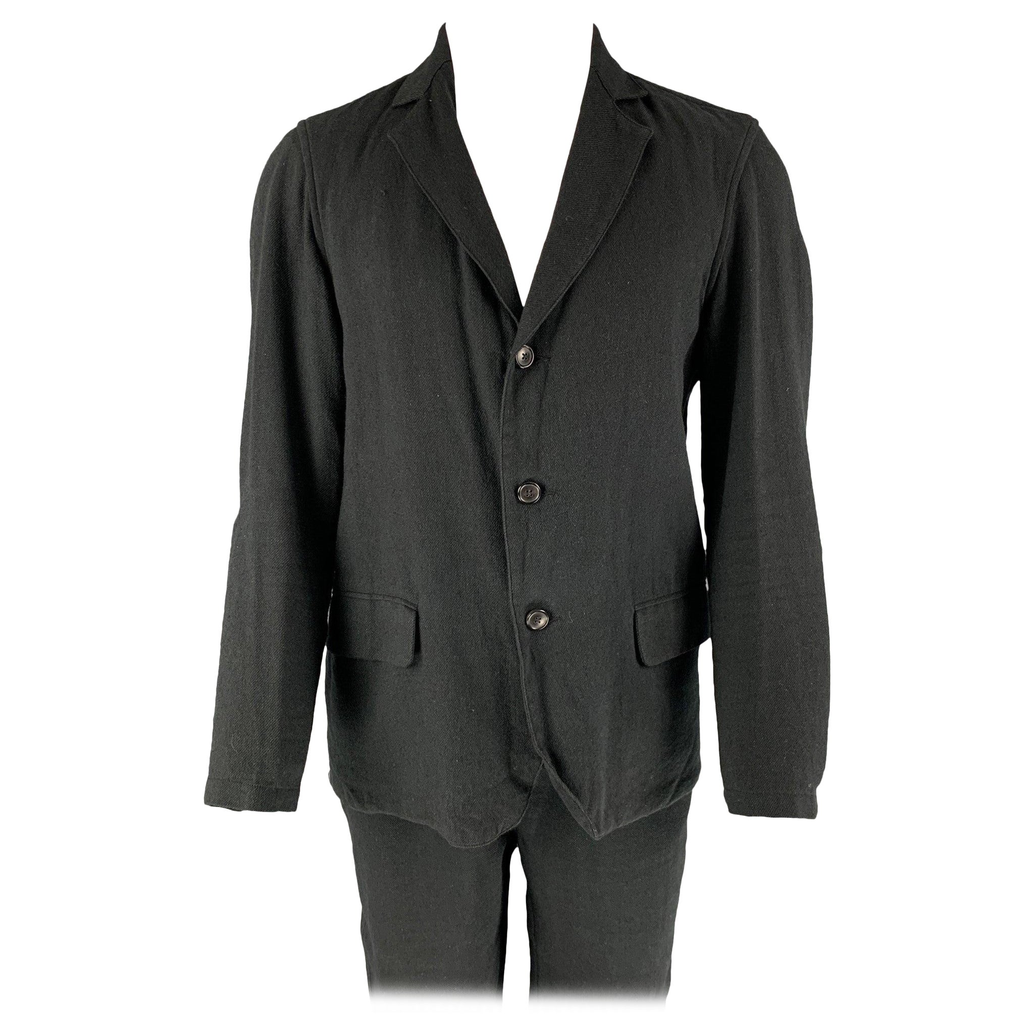 OUR LEGACY Size 38 Black Wool Blend Single Breasted Suit For Sale