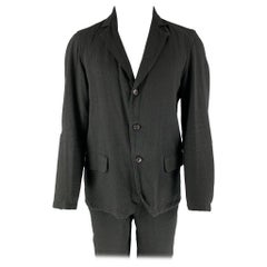 OUR LEGACY Size 38 Black Wool Blend Single Breasted Suit