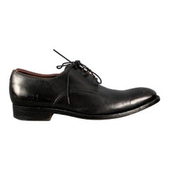 GRENSON Size 9 Black Perforated Leather Lace Up Shoes
