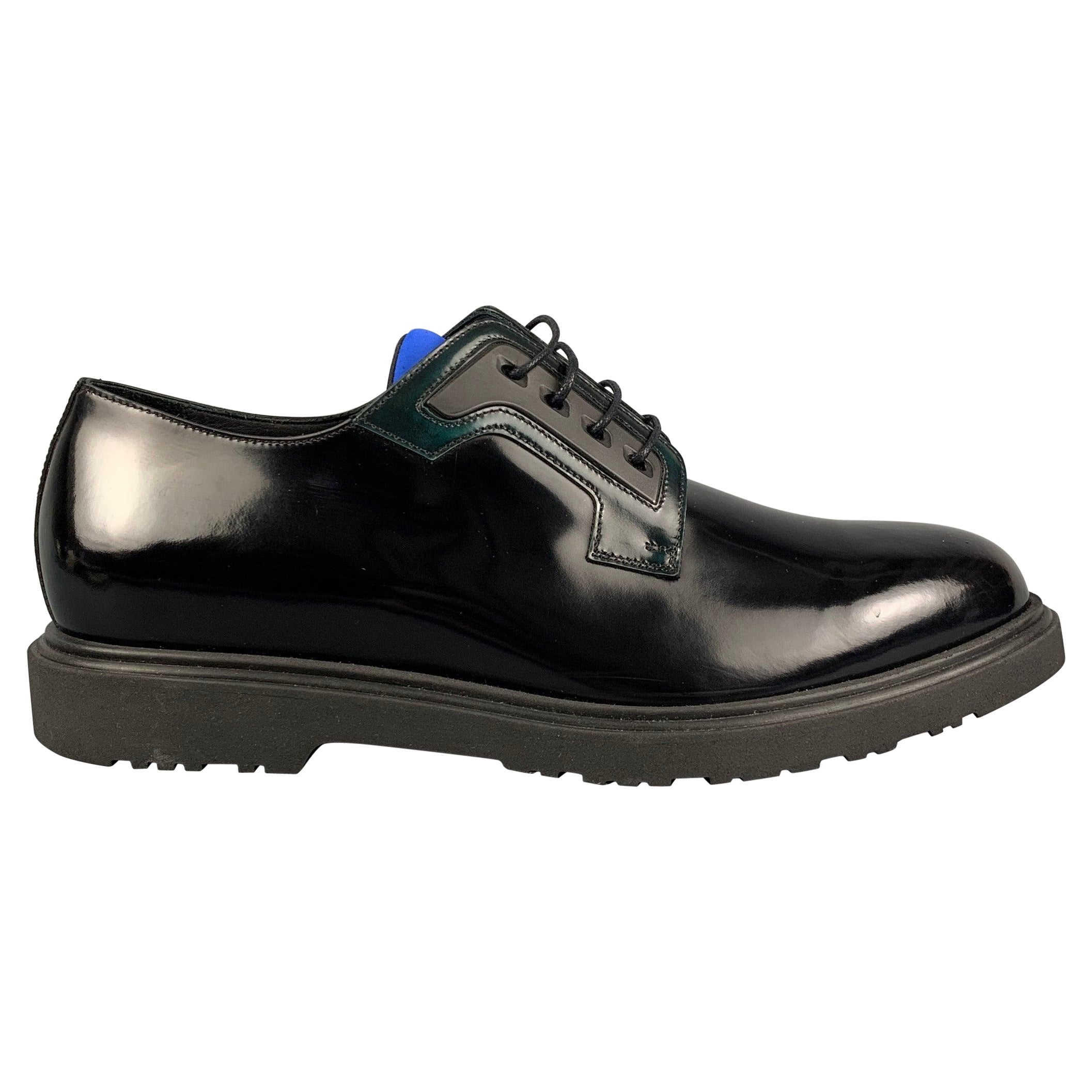 PAUL SMITH Size 10 Black Leather Lace Up Shoes For Sale
