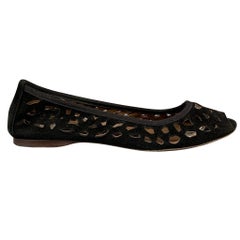 MARNI Größe 6 Schwarz Cut Out Wildleder Flats