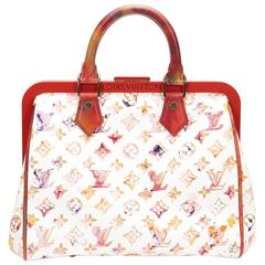 2000s Louis Vuitton Coated Canvas & Lizard Richard Prince Watercolore Aquarelle