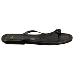 BRIONI Taglia 13 Sandali infradito in pelle nera
