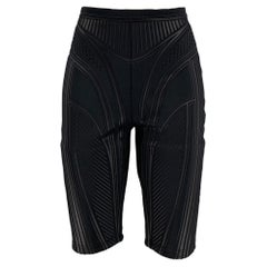 MUGLER Größe 4 Schwarze MUGLER-Shorts mit elastischem Tailleband aus Polyestermischung