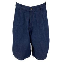 Short de famille Lévi indigo en jean plissé de coton taille 32