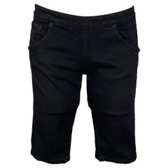 PRADA Größe 2 Schwarz Baumwollmischung Seite Zipper Shorts