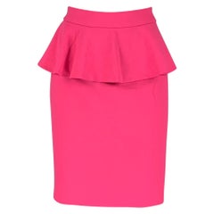 ALICE + OLIVIA Size 8 Pink Polyester Blend Solid Shift Skirt