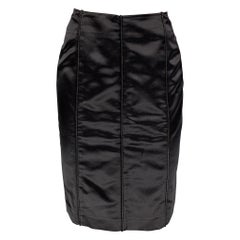 BOTTEGA VENETA - Jupe fourreau en coton et soie noire, taille 4
