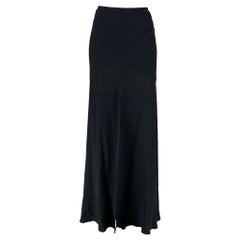 VALENTINO Size 8 Black Acetate Blend Long Skirt