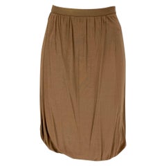 MISSONI Size 2 Taupe Rayon Bubble Hem Skirt