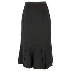 PRADA Gonna a tulipano plissettata in viscosa e acetato nero taglia 4