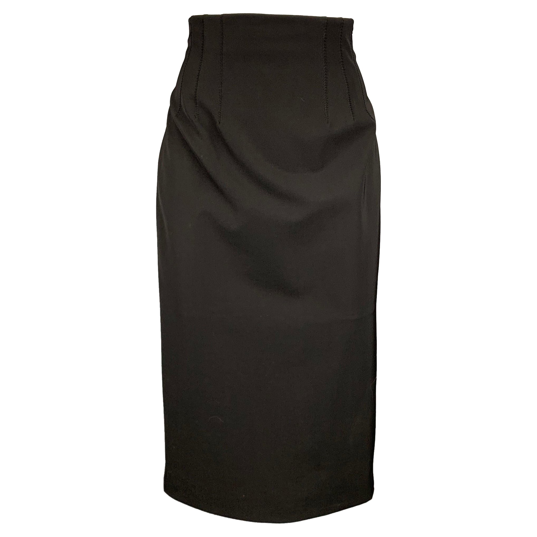 JEAN PAUL GAULTIER Reedition 1993/1994 Size 8 Wool/Polyester High Waisted Skirt For Sale