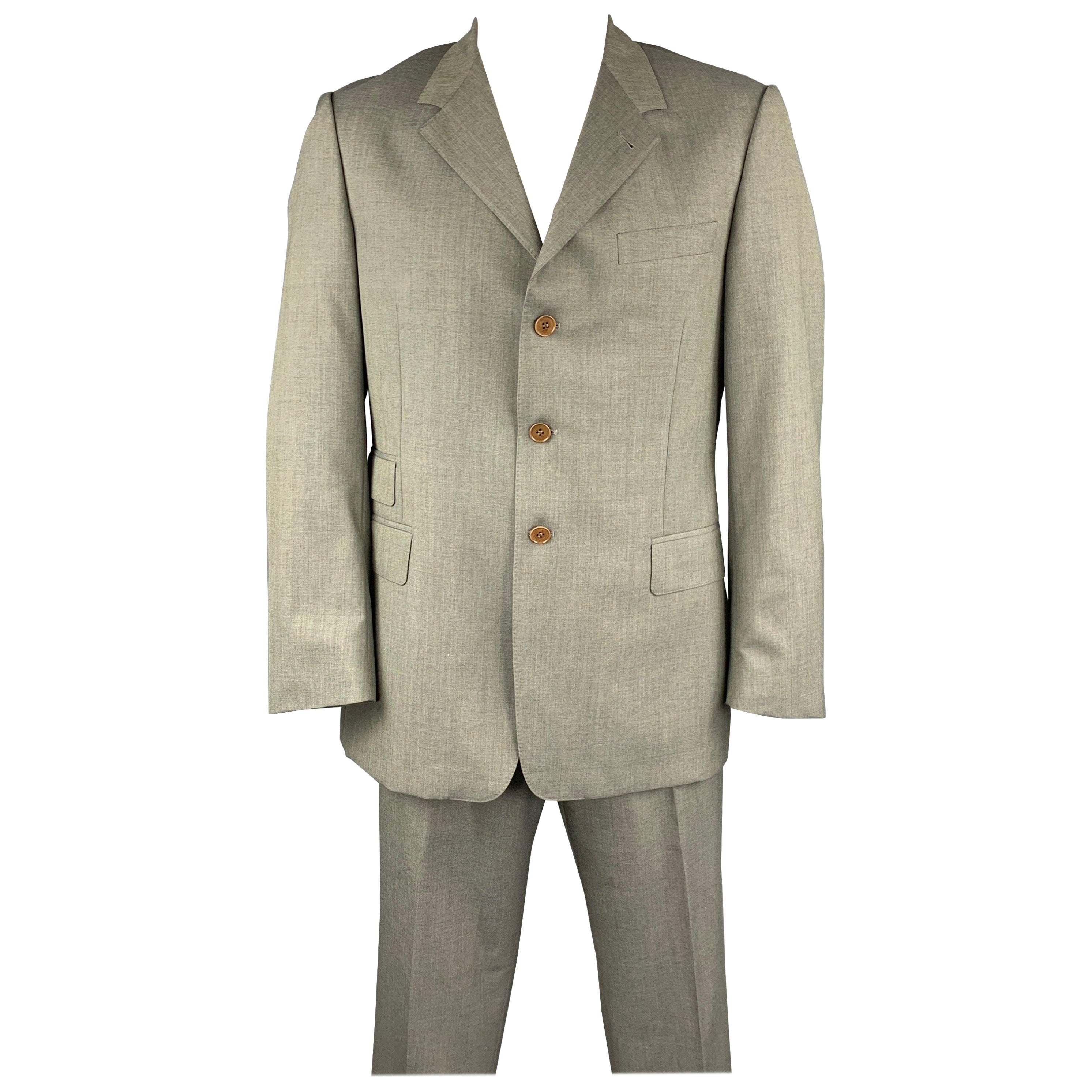 PAUL SMITH The Byard Size 44 Regular Grey Wool Notch Lapel Suit For Sale