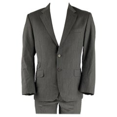 PAUL SMITH Size 42 Charcoal Herringbone Wool Notch Lapel Suit