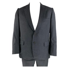 PAUL SMITH Taille 42 Costume à revers échancré en laine et soie marine