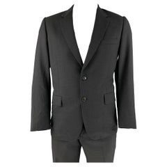 PAUL SMITH Size 42 Black Wool Notch Lapel Suit