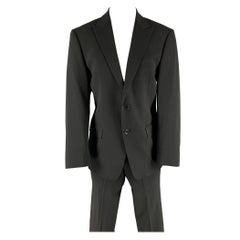 VERSACE COLLECTION Size 38 Black Wool Blend Single Breasted Suit