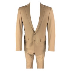 Ralph Lauren Black Label Taglia 38 Abito in lana color kaki con risvolto a tacche