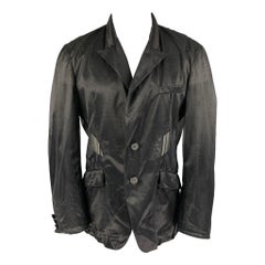 DOLCE & GABBANA - Costume vintage noir à revers croisé en polyamide, taille 42