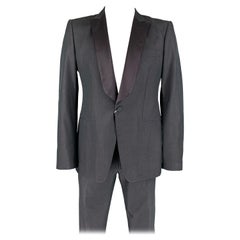 VIKTOR & ROLF Size 42 Charcoal Silk Wool Tuxedo Suit