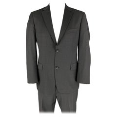BOSS by HUGO BOSS Größe 40 Grauer Anzug aus Schurwolle mit Notch-Revers