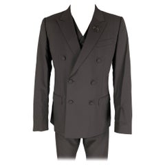 DOLCE & GABBANA Martini Size 42 Wool Double Breasted Crystal Accent 3 Piece Suit