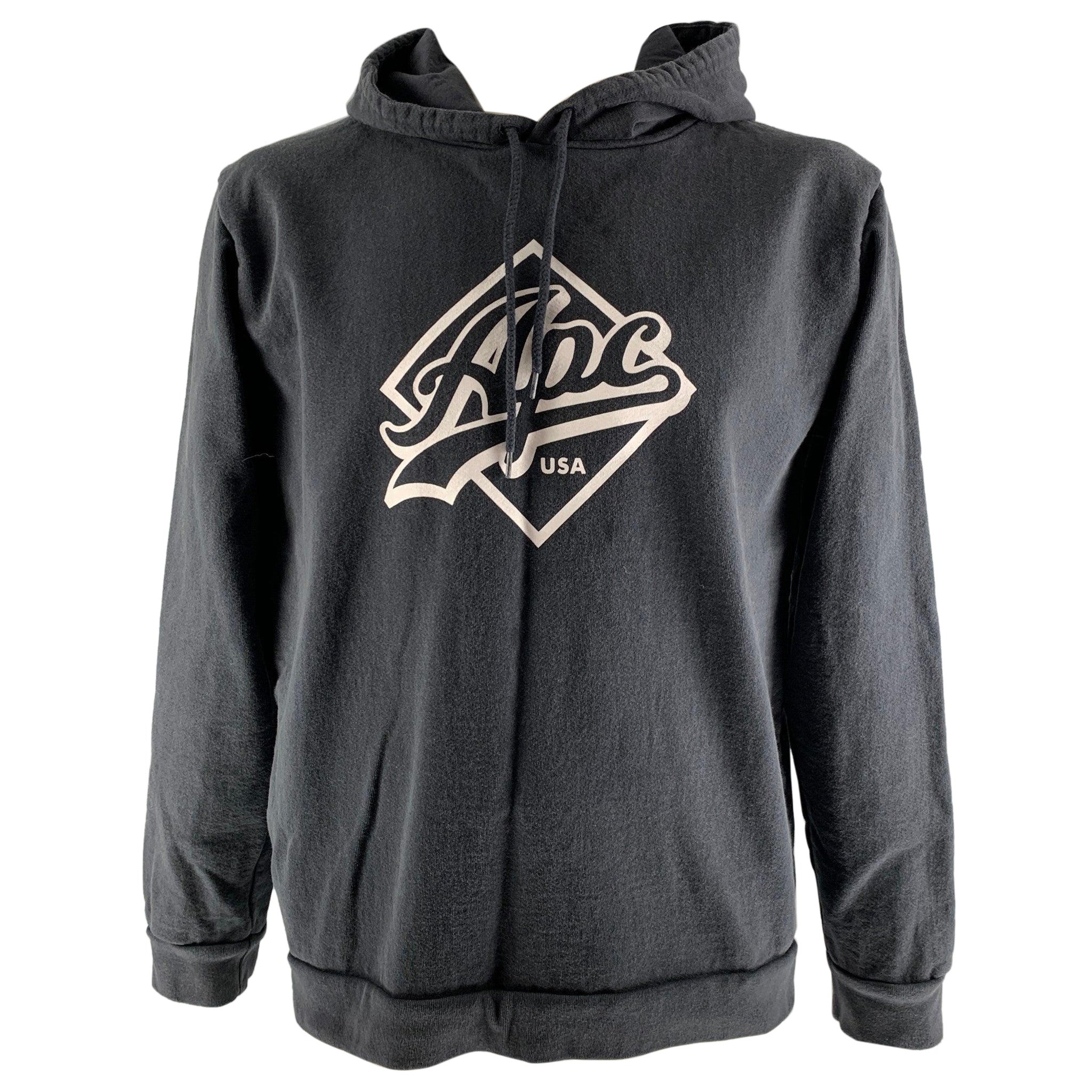 APC Size XXL Charcoal Logo Cotton &  Polyester Hoodie Sweatshirt For Sale
