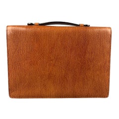 Used BALLY Cognac Leather 3 Ring Binder