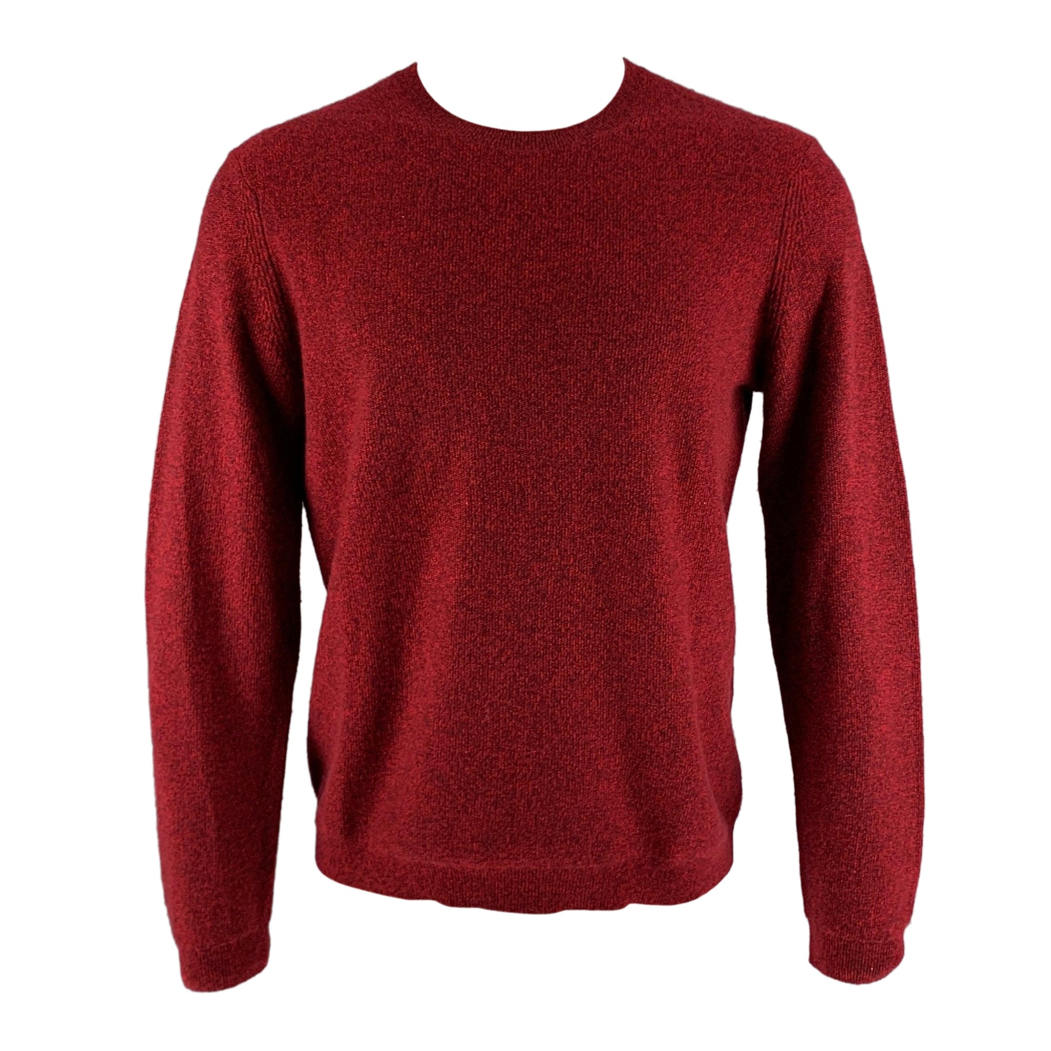 THEORY Size M Red Brown Cashmere Crew-Neck Pullover For Sale