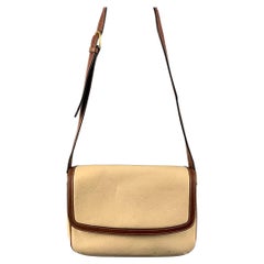 BALLY Cream Brown Pebble Grain Leather Cross Body Handbag