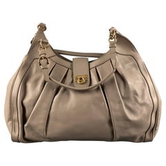 Used SALVATORE FERRAGAMO Beige Leather Shoulder Bag Handbag