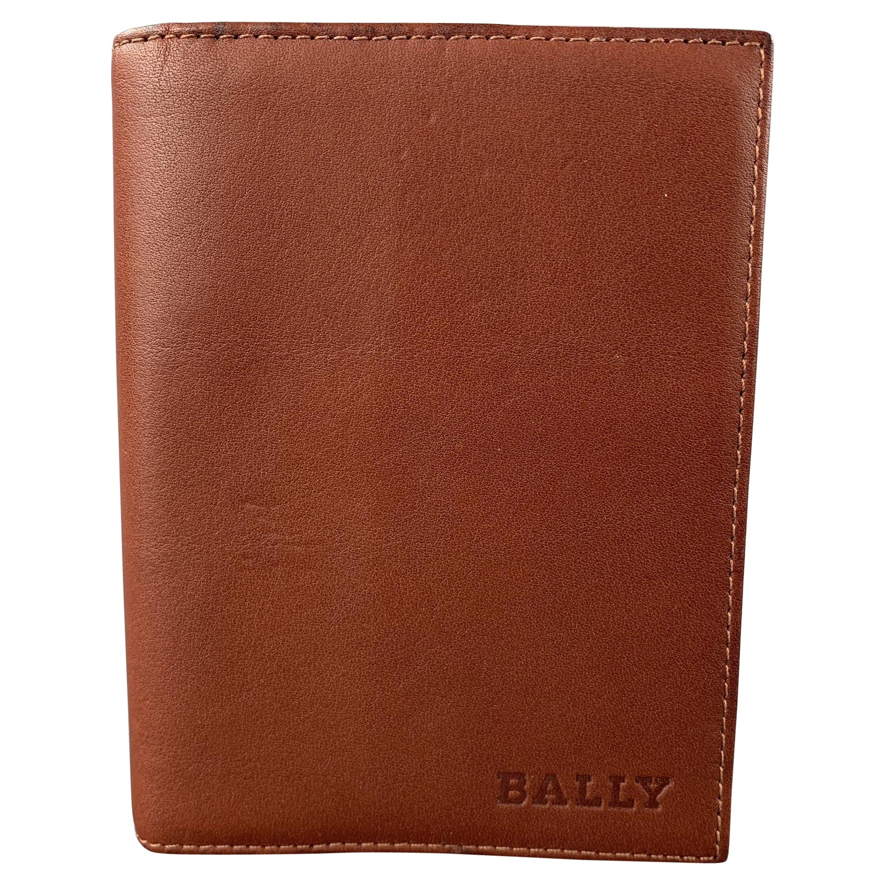 BALLY Brown Leather Rectangle Agenda For Sale