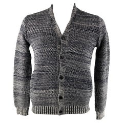 STEPHAN SCHNEIDER Taille XL Cardigan en tricot de coton/nylon blanc marine