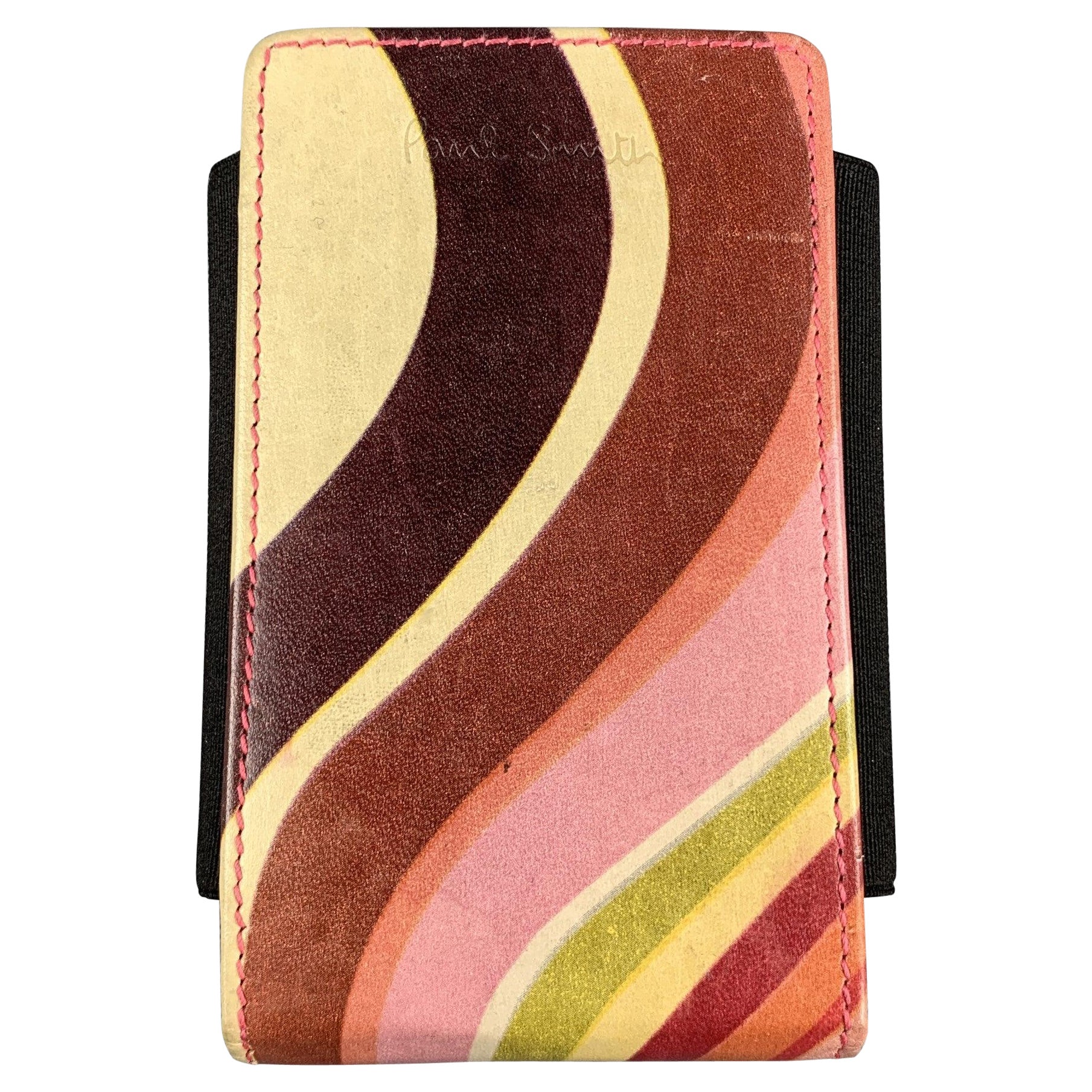 PAUL SMITH Multi-Color Leather Phone Case For Sale