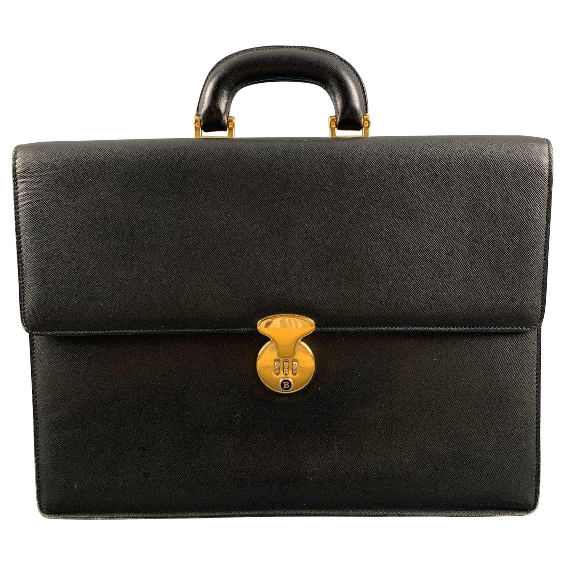 BALLY Black Leather Briefcase Bags