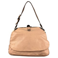 MARNI Taupe Leather Side Flaps Shoulder Bag