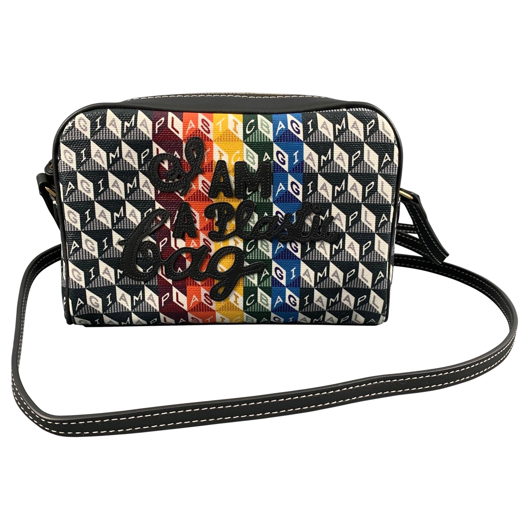 ANYA HINDMARCH Grey Multi-Color Cross Body Handbag For Sale