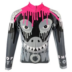 WALTER VAN BEIRENDONCK H/W19 Größe M Schwarzes rosa Monster-graphic Jersey-Radoberteil